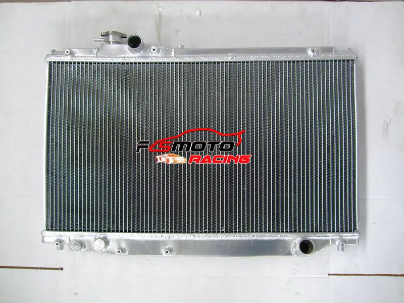 All Aluminum Race Radiator + Fan Cooling For Toyota Supra Mark4 MK4 IV JZA80 2JZGE 1993-1998 97 96 95 MK4