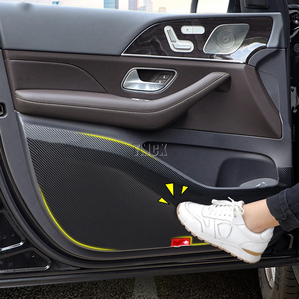 For Mercedes Benz GLE Class W167 V167 GLE350 GLE450 2020+ Car Accessories Door Sill Edge Protection Pad Anti-kick Door Mat Cover