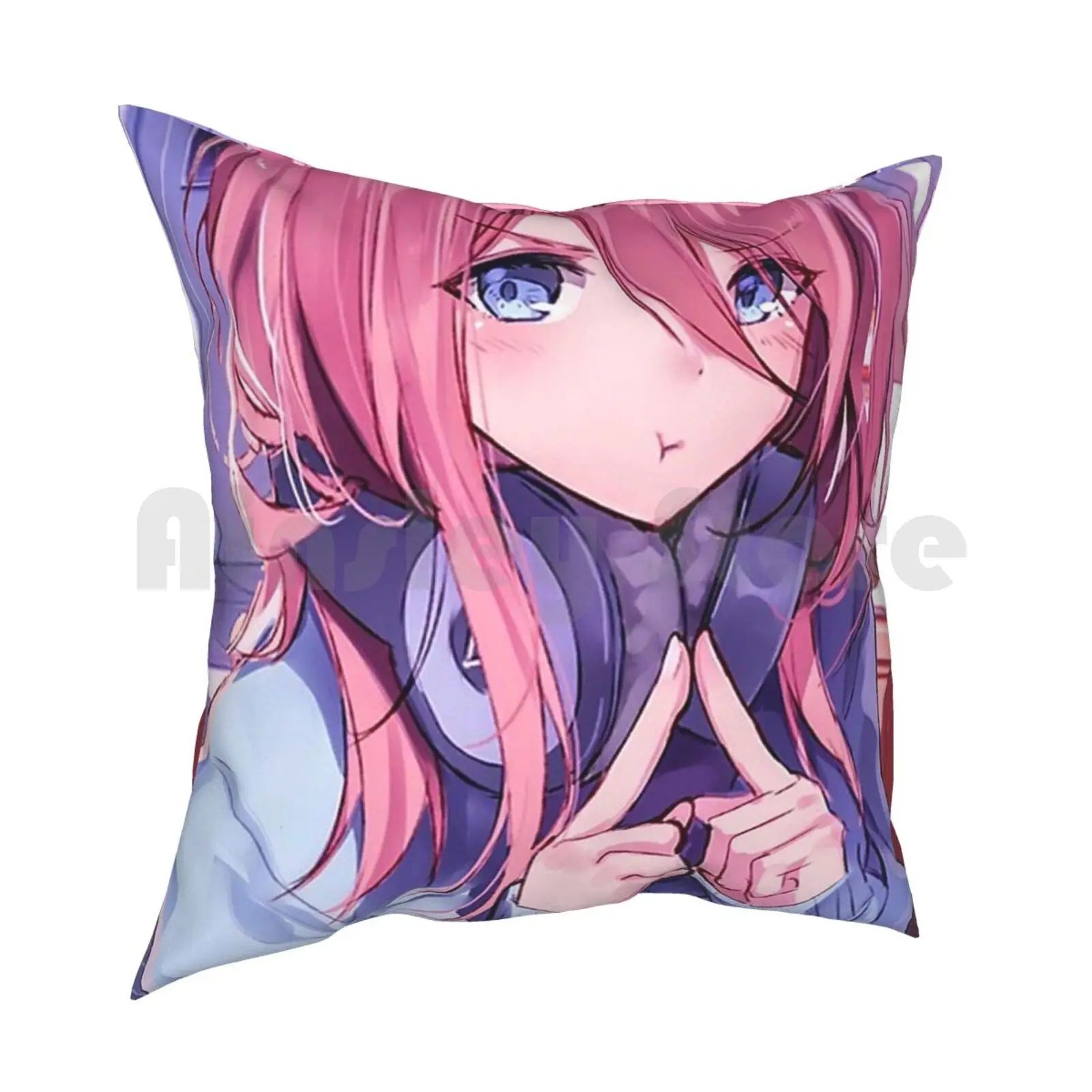 Miku Nakano 5Toubun No Hanayome Pillow Case Printed Home Soft DIY Pillow cover Miku Nakano 5Toubun No Hanayome Fashion New