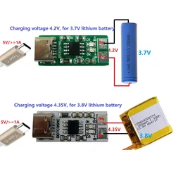 Ładowarka 1S typu C do 4,2 V 4,35 V Buck LiPo polimerowa ładowarka litowo-jonowa do akumulatorów litowych 3,7 V 3,8 V 18650