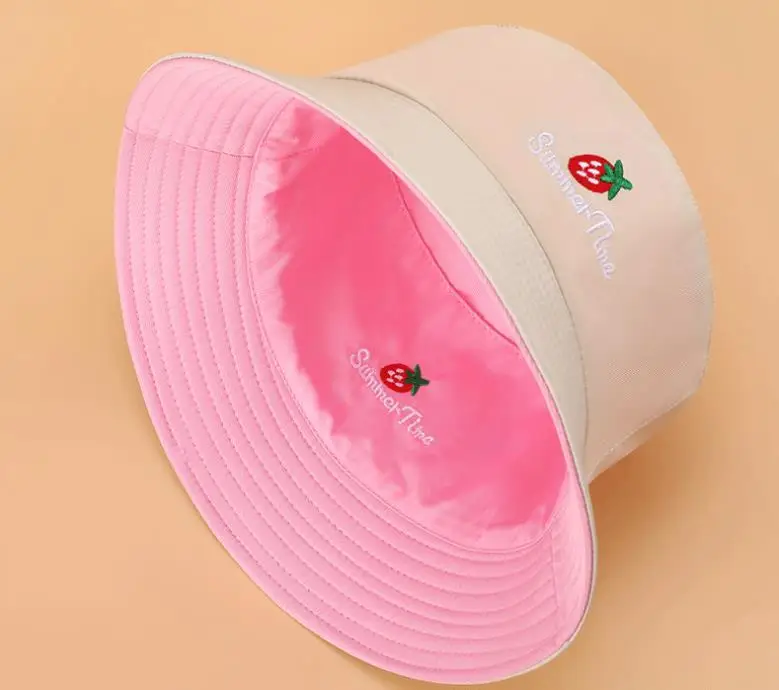 Youpin สองด้าน Fisherman หมวกหญิงหมวกเย็บปักถักร้อยกลางแจ้ง Sunshade พับคู่หมวกซานต้า