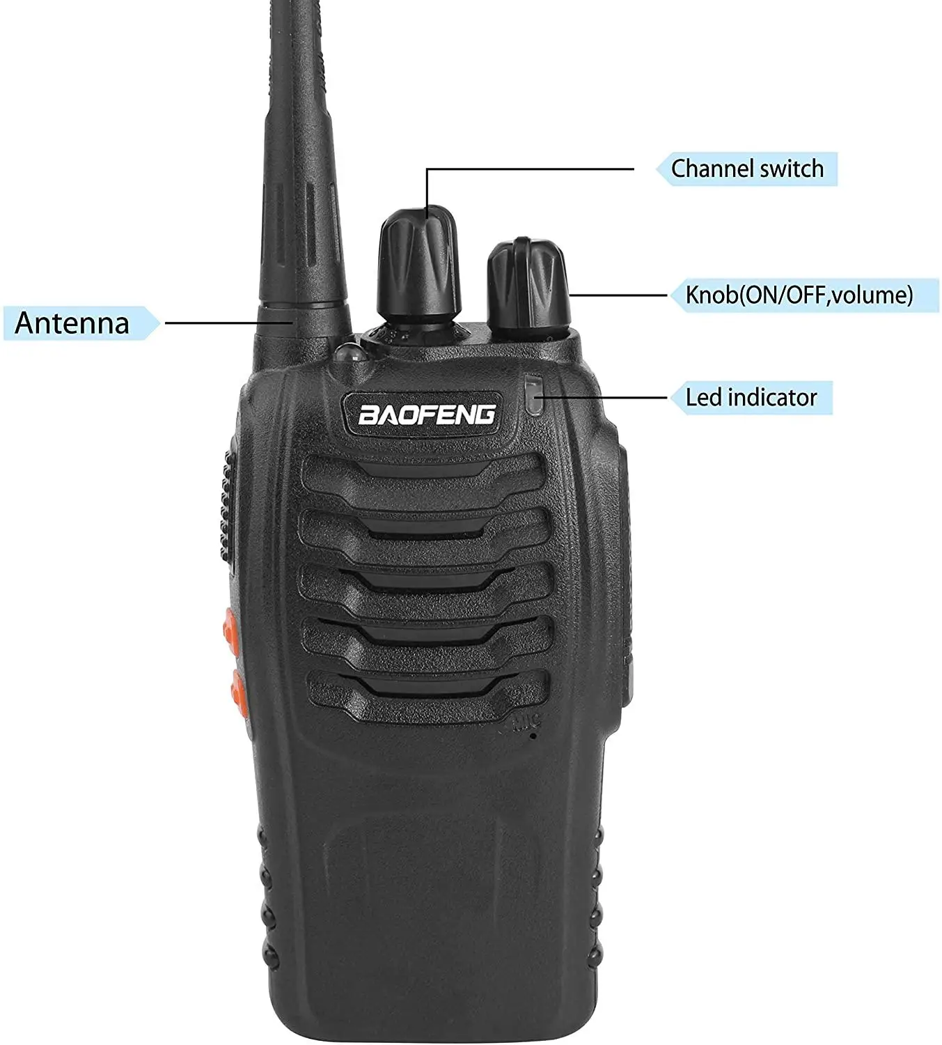 2pcs/lot baofeng BF-888S Walkie talkie Two-way radio set BF 888s UHF 400-470MHz 16CH walkie-talkie Radio Transceiver