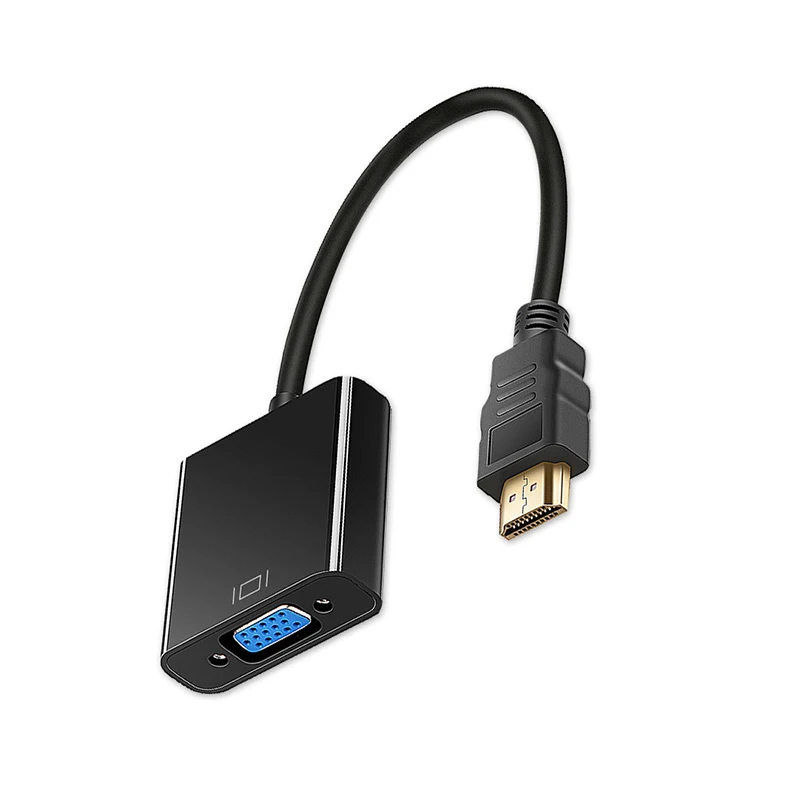 1080P HDMI uyumlu VGA adaptörü erkek kadın dönüştürücü için PS4 ile Video ses kablosu jakı HDMI uyumlu PC için VGA TV