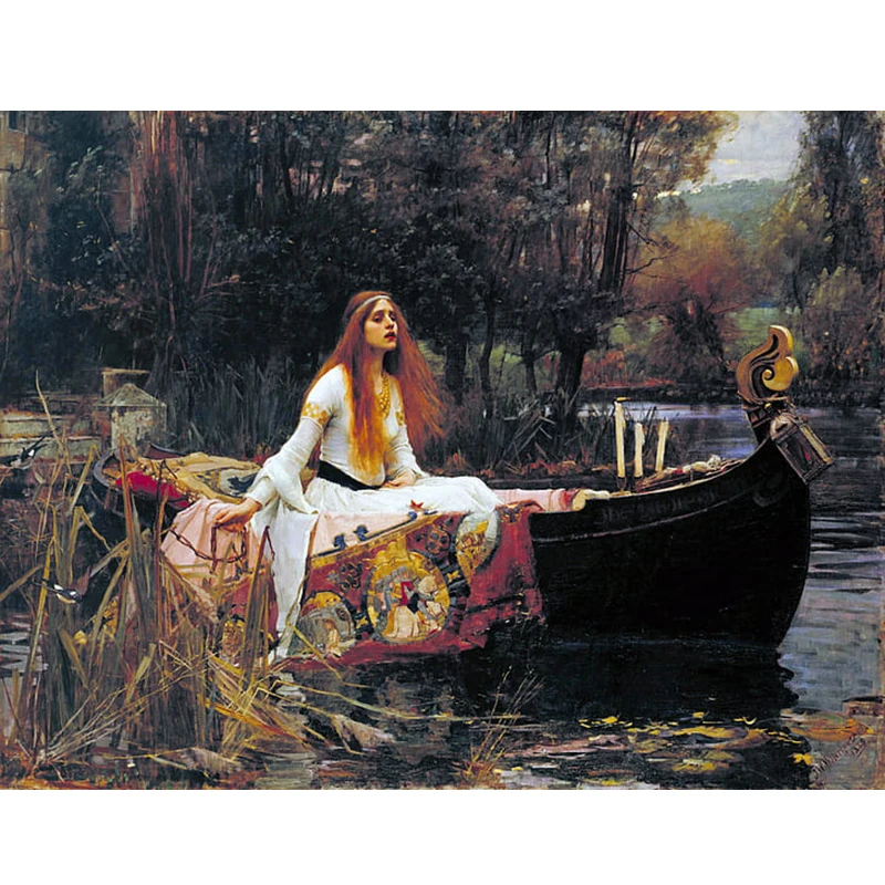 

The Lady Of Shalott Picture Painting By Numbers Figure Diy Canvas Acrylic Painting Wall Art Home decoration 40x50cm