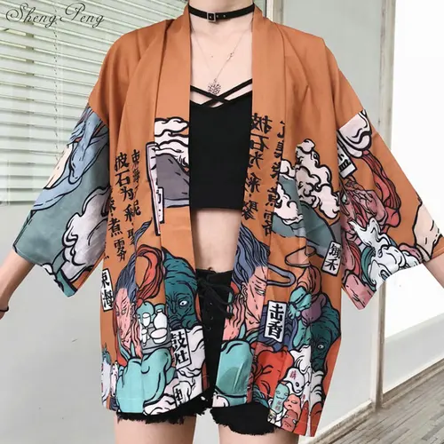 Kimono japonés tradicional yukata para mujer, kimono de cosplay para mujer, kimono japonés tradicional para chica V730