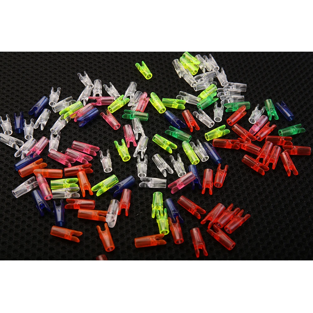 Bicaster 100pcs Arrow Pin Nocks Plastic Size L for 3.2/4.2/6.2mm Shaft Archery Recurve Bows