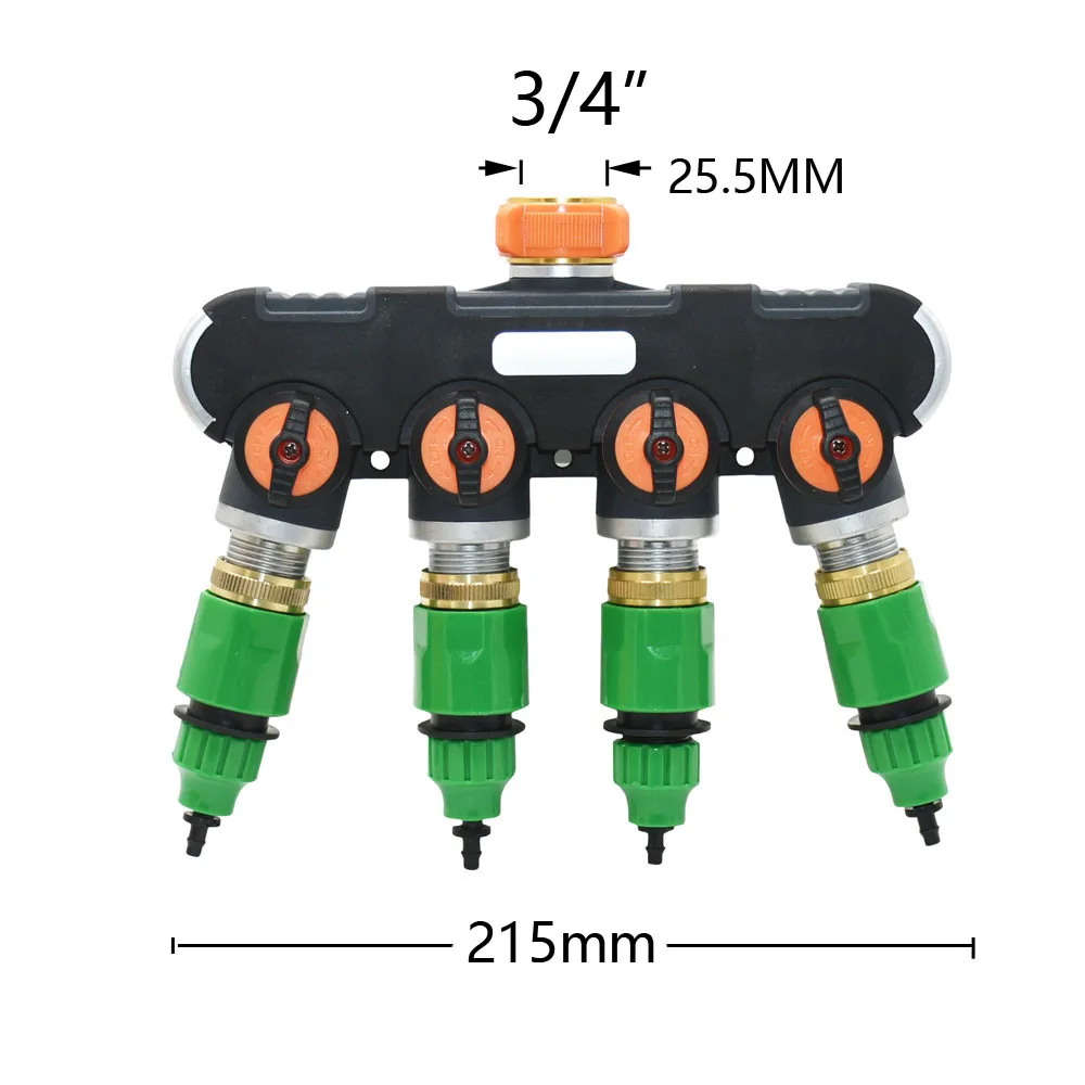 1/2/4 Way kran ogrodowy z mosiądzu z tworzywa sztucznego 4/7mm 8/11mm wąż ogrodowy Splitter Y typu podlewania złącze dystrybutora w celu uzyskania