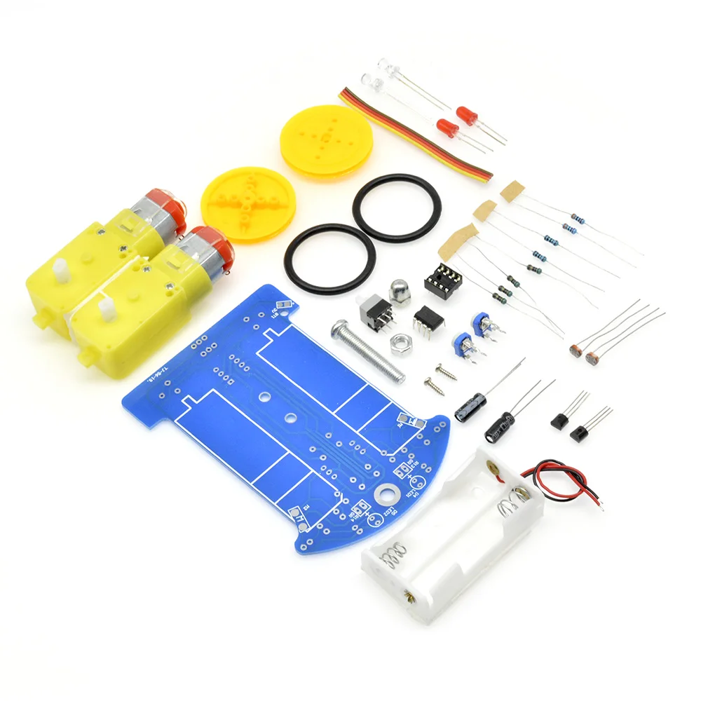 D2-1 Smart Robot Car Toys Kit Intelligent Tracking Line Smart Car wheel DIY Kit TT Motor Electronic Smart Patrol Automobile Part