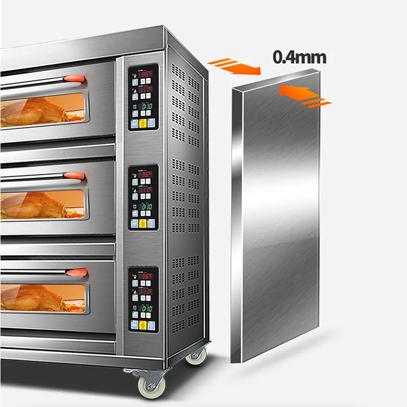 Three-layer electric oven Large Bread Oven Three-layer large-capacity cake oven Fully automatic multi-function baking machine