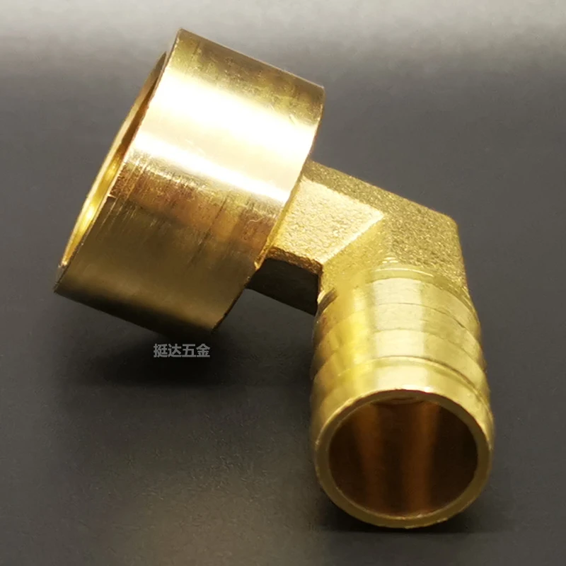 Brass Hose Pipe Fitting Elbow 8mm 10mm 12mm 14mm 16mm Barb Tail 1/4