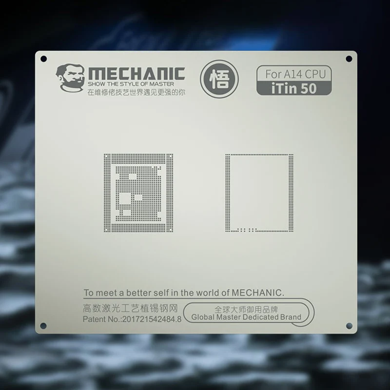 Mekanik ITin 50 Lubang Persegi BGA Reballing Stensil untuk 12 Mini Pro /Pro Max Lapisan Tengah Face ID Papan Utama perbaikan