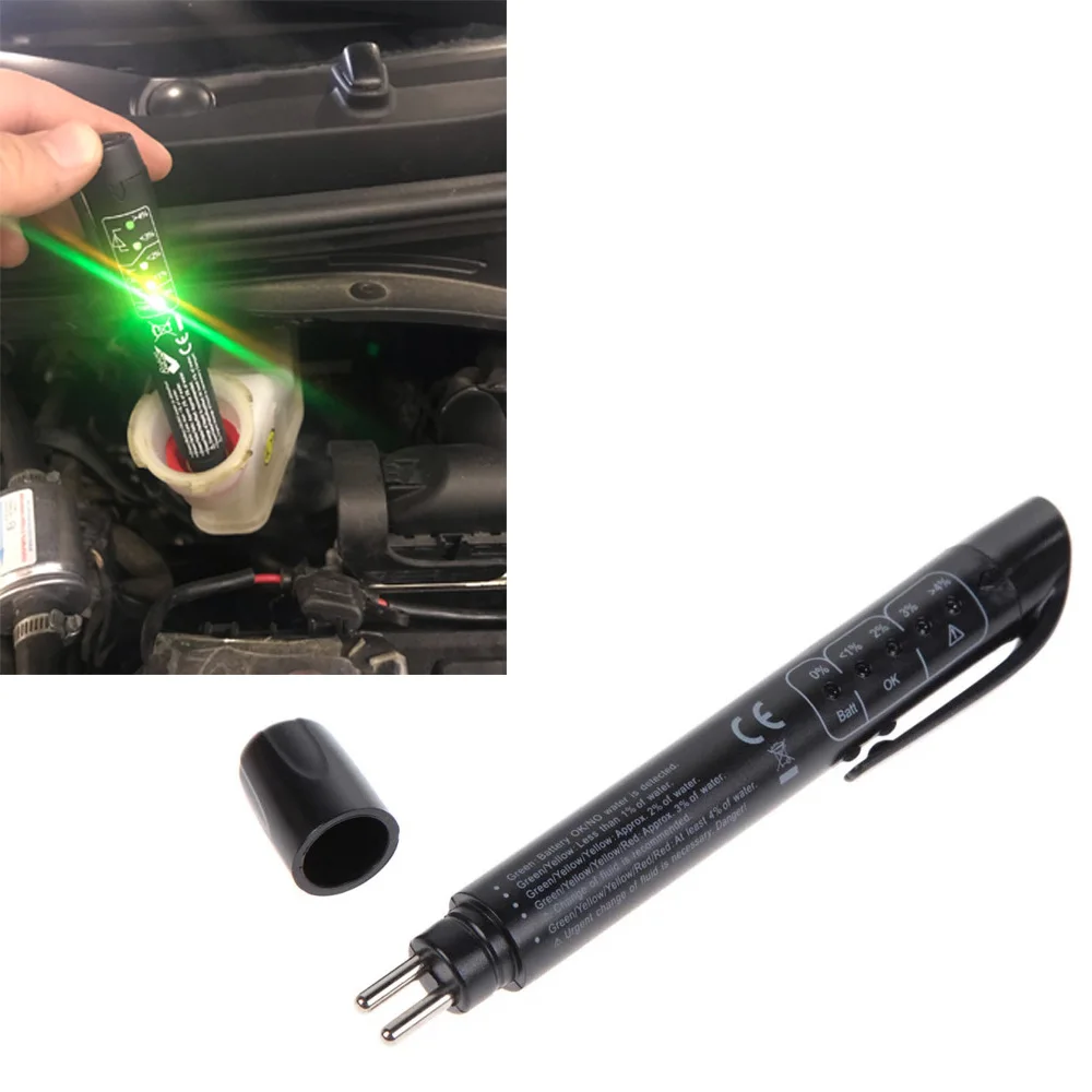 5 LED Car Oil Brake Fluid Tester Indicator Detection Pen Auto Test Tool Vehicle Diagnostic For DOT3/DOT4