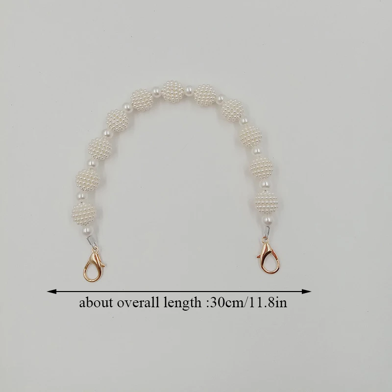 Fashion Imitation Pearl Bag Decoration Luggage Accessories Chain Women Handbag Shoulder Bag Strap Chain Decorative Pearl Chain