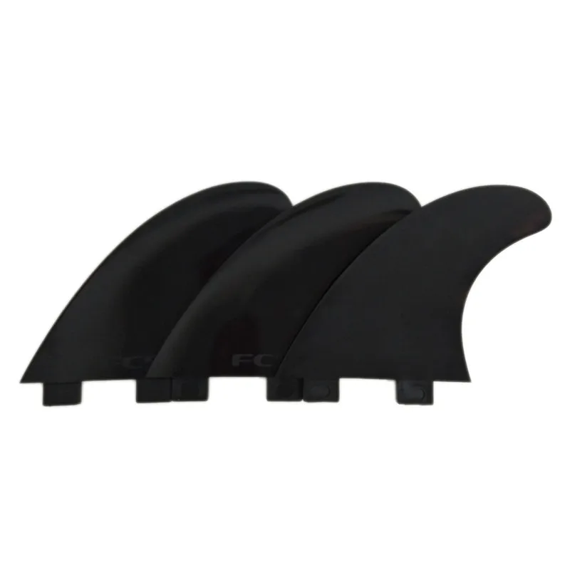 Surfboard Fins Cheaper Plastic Fins Tri Fin Double Tabs M Size Fins Black/White Free Shipping