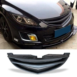 Racing Grill Bumper Carbon Surface Mesh Front Grill Decorative cover Refit Accessories for Second Generation Mazda 6 2008 - 2013