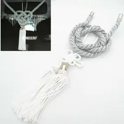 Vip Style Charm JP Junction Produce Fusa White Kiku Knot & Silver Kin Tsuna Rope