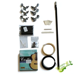 Acoustic Guitar making kit  spruce solid Top ,khaya solid wood side back rose fingerboar Bridge