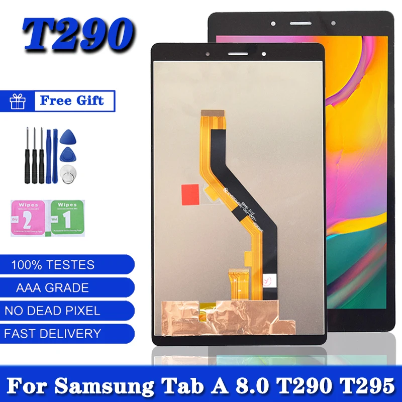 

For Samsung Tab A 8.0 2019 SM-T290 SM-T295 T290 T295 LCD Display Touch Screen Digitizer Glass Panel Assembly with Frame