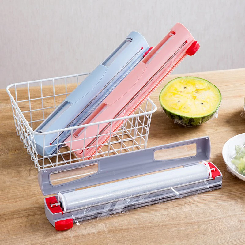 Food Cling Wrap Dispenser,Foil And Cling Film Dispenser,Aluminum Foil Wrap Organizer For Kitchen Drawer Cling Film Cutter