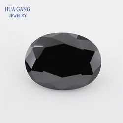 Black Natural Spinel Loose Gemstone Oval Shape Size 2x3mm~10x14mm Natural Gemstone Beads For DIY Jewelry Making