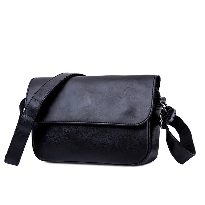 Japanese Style Crossbody Bag Men Messenger Bag New Fashion Design Small Shoulder Bag Men Pu Leather Cross Body Bag Male Handbag