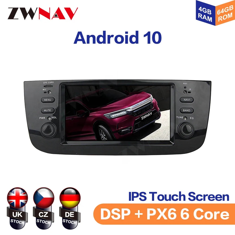 Android 10,0 IPS Bildschirm Für FIAT LINEA 2014-2015 Deckless Screen Auto Multimedia-Player Navigation Audio Radio Stereo GPS