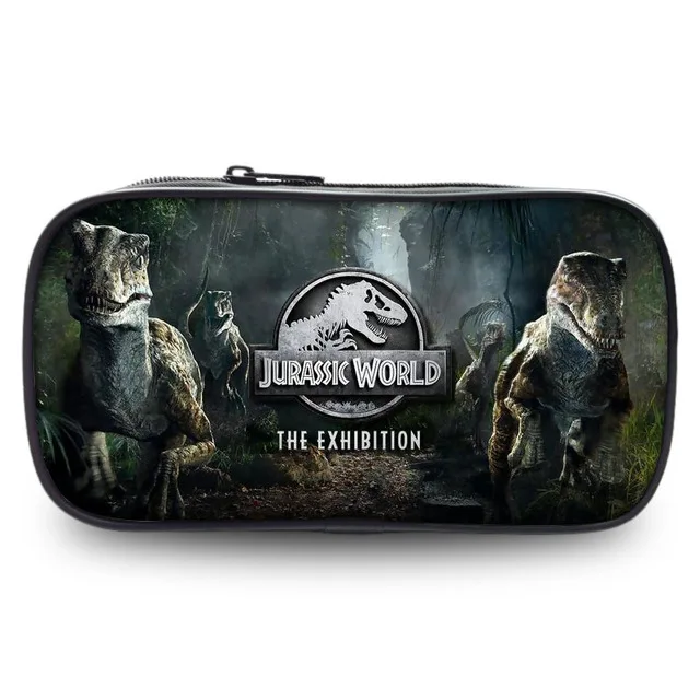 Jurassic Park World 2 Cartoon Pencil Case Zip Super Big Capacity Pen Bag Makeup Bag Stationery Office School