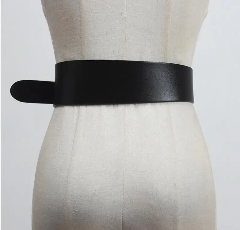 Women\'s runway fashion genuine leather Cummerbunds female Dress Corsets Waistband Belts decoration wide belt R3096