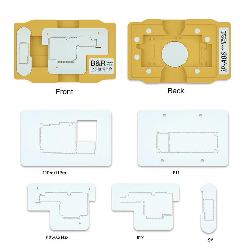 Newest Middle Frame Welding Platform for X XS XSMAX 11 11PRO PROMAX Logic Board Rework Fixture With BGA Reballing Stencil