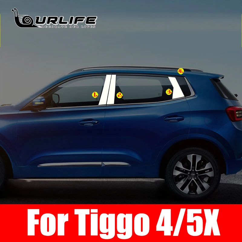 ステンレス鋼の窓のためのカーテン,外部アクセサリー,車の改造用,chery tiggo 4 5x 2019 2020,