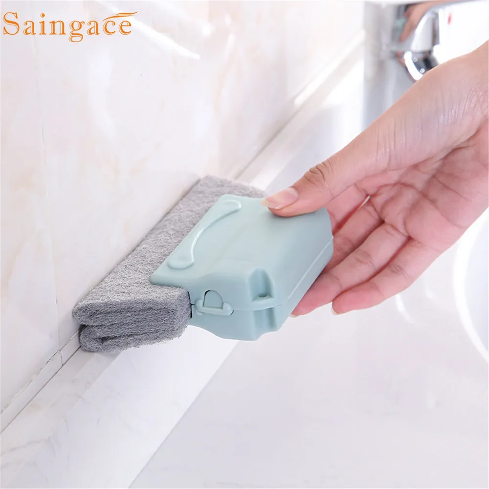 Saingace Gap Door & window cleaning brushes double head Crevice sticky hair device Dust Removal Cleaner Cleaning Tool drop ship