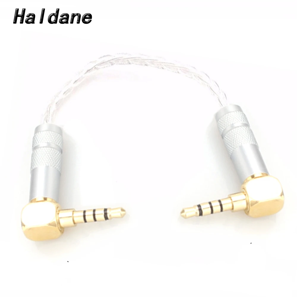 

Haldane HIFI 3.5mm TRRS Balanced Male to 3.5mm TRRS Balanced Male Hi-End Audio Adapter 8 Cores 7N OCC Silver Plated Cable