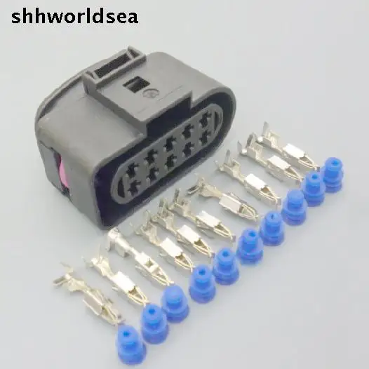 

worldgolden 5/30/100sets 3.5MM 10PIN HEADLIGHT ELECTRICAL PLUG RH FOR AUDI A6 C5 3.0 2003 VW,Seat, Skoda 1J0973735 1J0 973 735