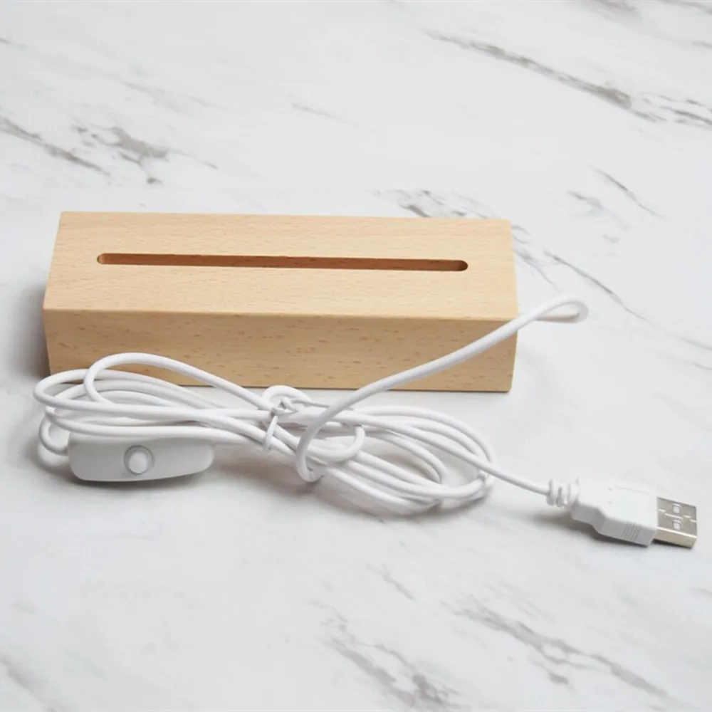 Personalized Family Tree Sign LED USB Acrylic Night Light Custom Laser Engraved Names & Text 3D Lamp Wood Base For Room Decorate