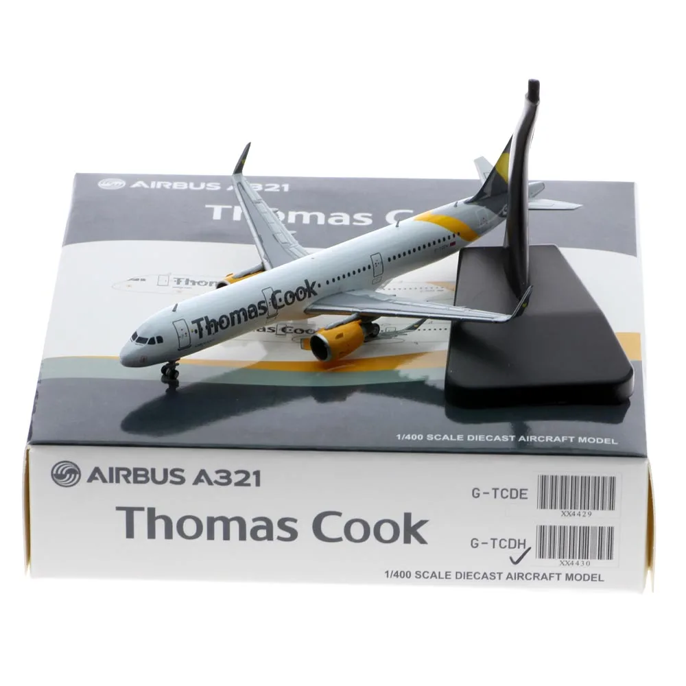 

1:400 Alloy Collectible Plane Gift JC Wings XX4430 Thomas Cook Airlines Airbus A321 Diecast Aircraft Jet Model G-TCDH With Stand