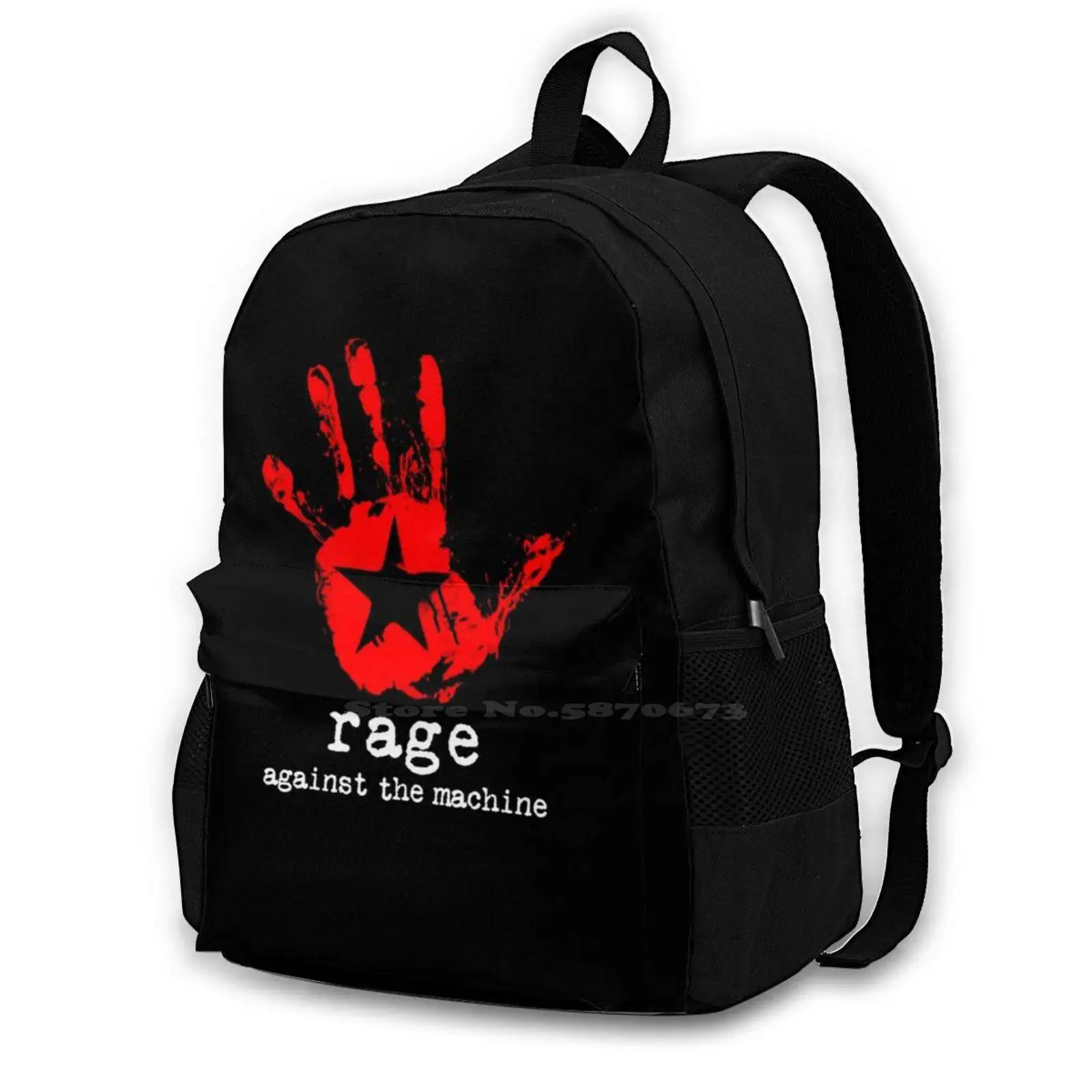 

Talk To My Hand New Arrivals Unisex Bags Casual Bag Backpack Rage Against The Machine Zack Zack De La Rocha Tom Morello Brad