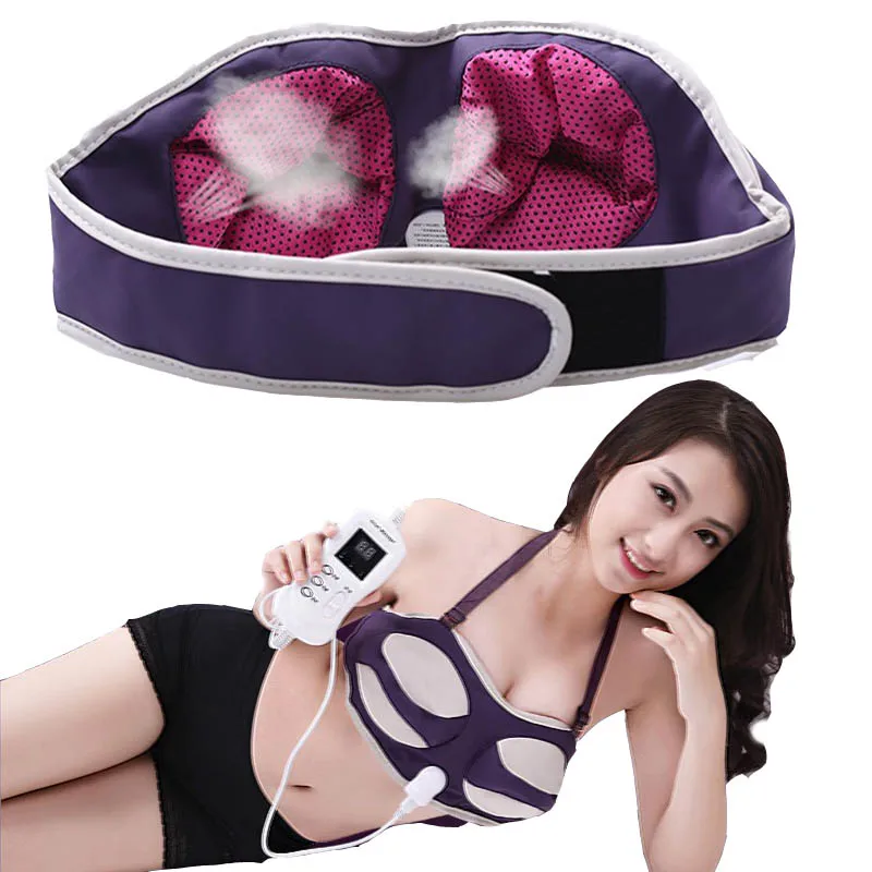 Bra Shape Electric Breast Massager Heated Vibration Massage Therapy For Fuller Firmer & Rounder Corrector Breasts Enhance