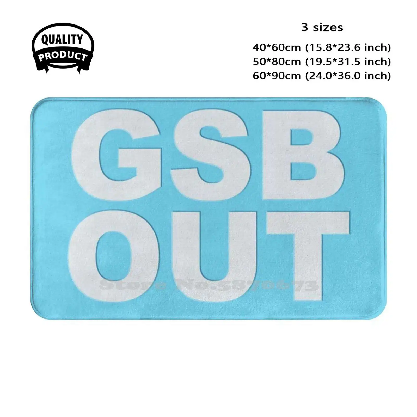 Gsb Out ( Blue ) Soft Cushion Home Carpet Door Mat Car Rug Gsb Out Protest Sport Football Soccer West Sully Ham