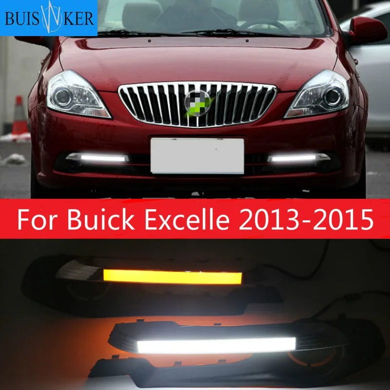 

2 шт. для Buick Excelle 2013-2015 белый желтый синий передняя противотуманная фара Дневной светильник светодиодный DRL Дневной ходовой светильник