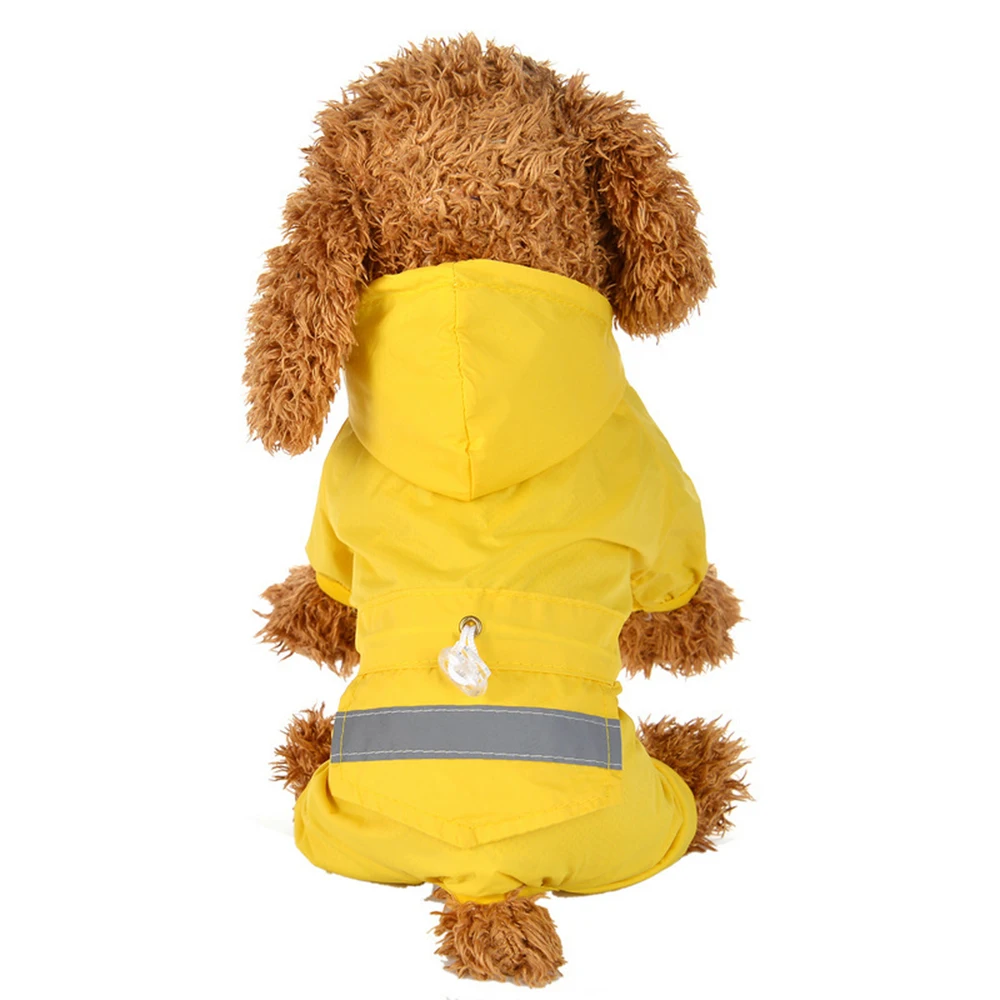 Dog Raincoat Puppy Rain Coat with Hood Reflective Waterproof Dog Clothes Soft Breathable Pet Cat Small Dog Rainwear XS - 2XL