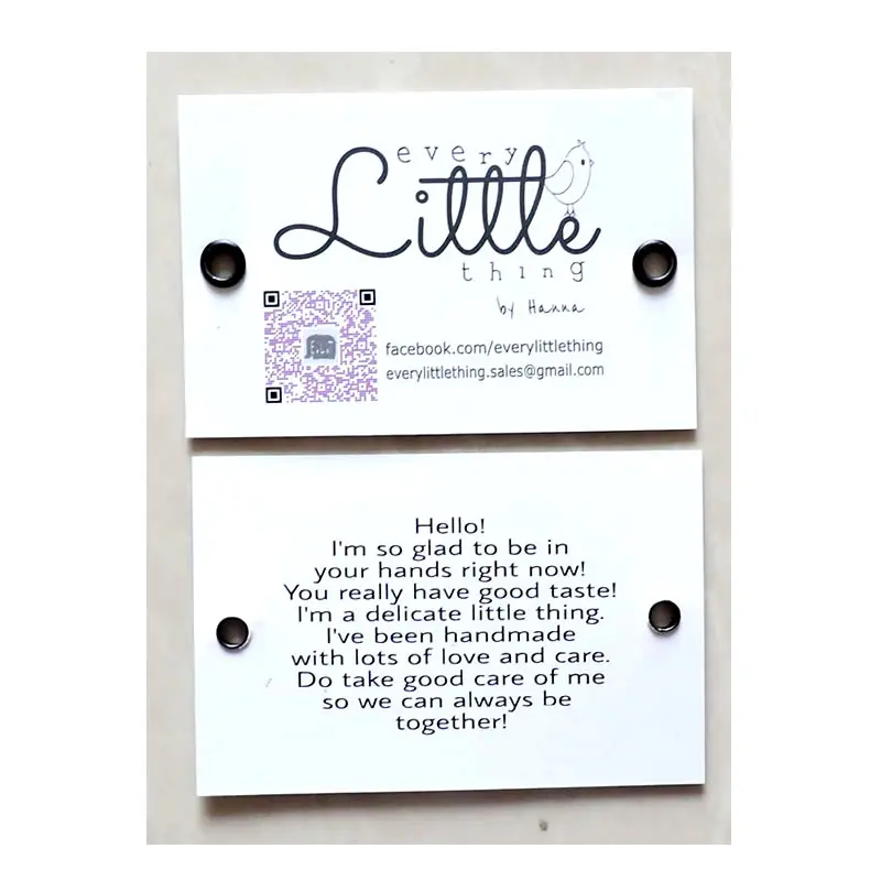 

Custom Printed Gift Logo on Card, Hang Swing Tag