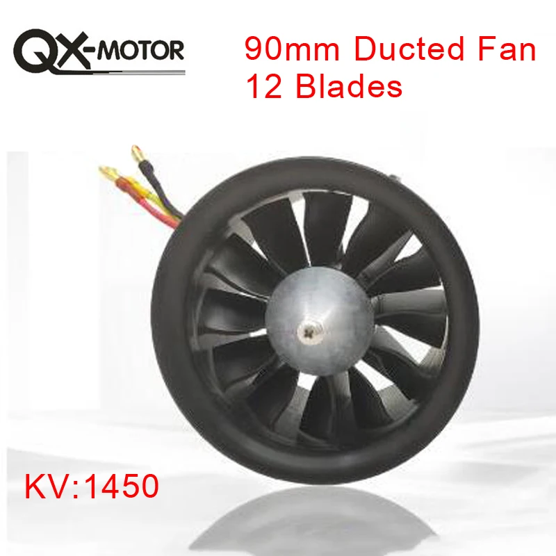 QX-MOTOR 90mm 12 Blades Ducted Fan EDF Unit With 6s 8s 12s Version Brushless Motor  For RC Airplane Model Plane Parts