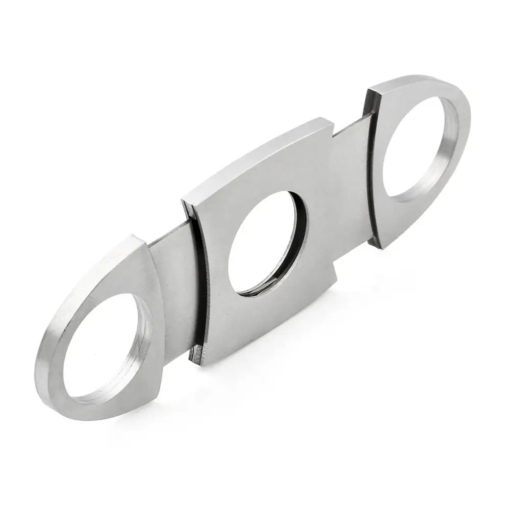 Oval Personalized Cigar Cutter Fathers Day Gifts Custom Stainless Cigar Cutter with Double Blades Engraved Cigar Groomsmen Gifts