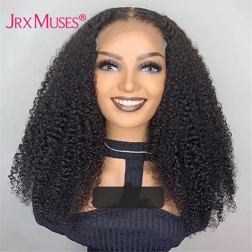 

Kinky Curly Human Hair Wigs 13x4 Lace Wigs Deep Wave Natural Black Pre Plucked Brazilian Curly Remy Hair For Women
