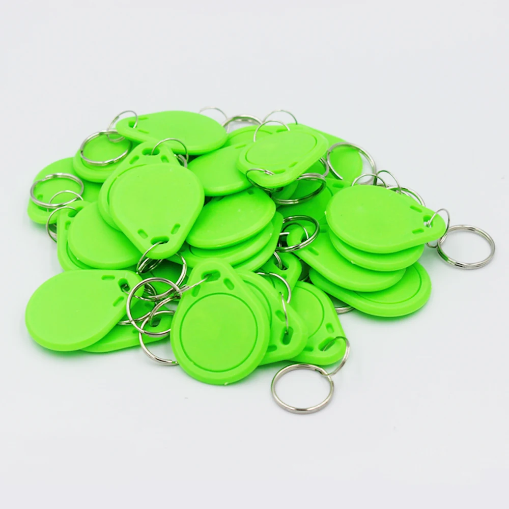 100pc/lot 13.56Mhz IC M1 Keyfob Tags Access Control Key Card Token Attendance Management Keychain