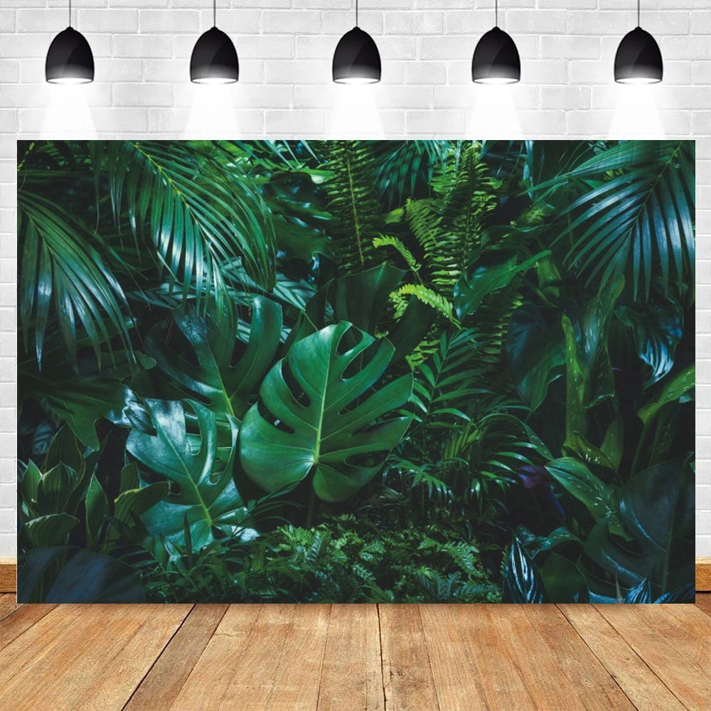 

Yeele Summer Tropical Jungle Green Leaves Nature Scene Photography Backdrops Vinyl Photographic Background Photocall Photophone