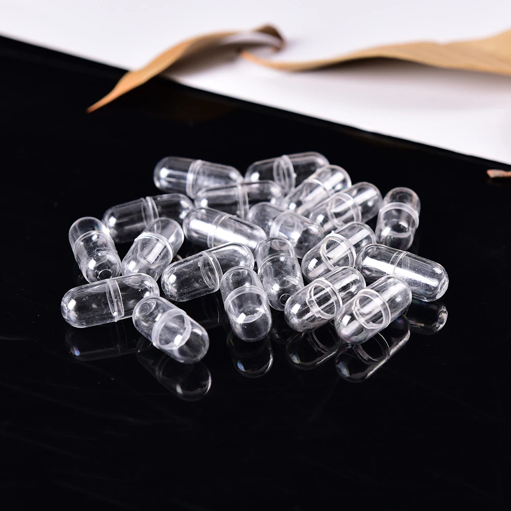 10/20Pcs/pack 10mm Mini Pill Capsules Empty Capsule Travel Medicine Vitamins Personal Health Care Holder Storage White Gelatin