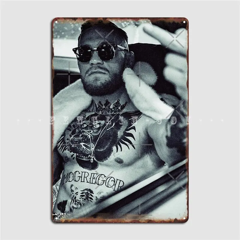 Conor Mcgregor Middle Finger Notorious Poster Metal Plaque Bar Cave Cinema Garage Garage Decoration Tin Sign Posters