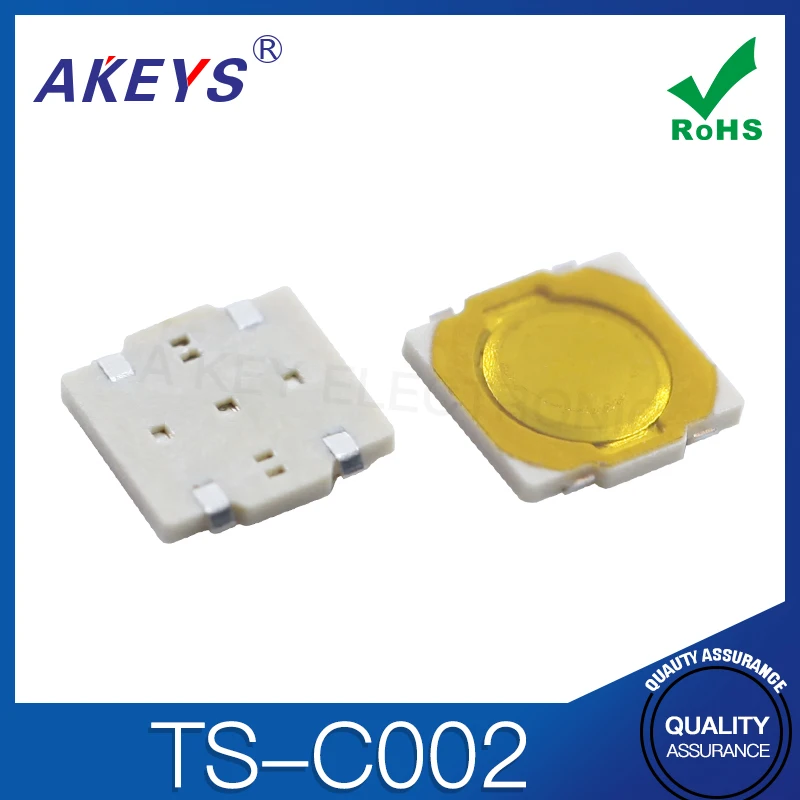 TS-C002 Membrane Tact Switch White Button Waterproof Patch 4 feet 4.8X4.8X0.55mm