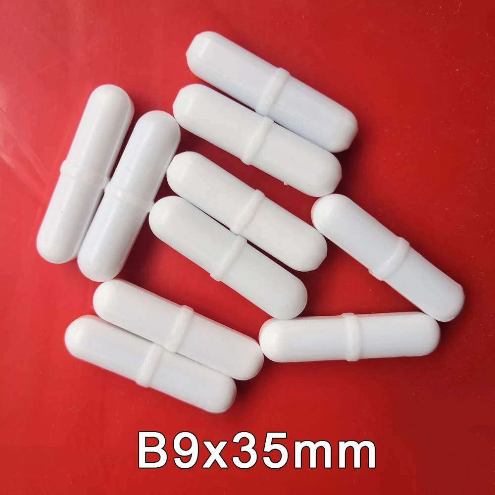 B9x35mm Magnetic Stirrer PTFE Stir Bar Magnetic Mixer Stir Bars ( Cylindrical With Ring Shape 10PCS